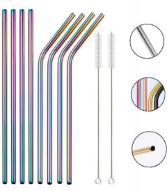 Metal reusable straw