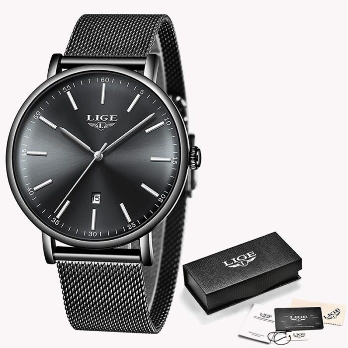 Lige womens watches, top brand luxury casual and waterproof