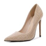 Croc-Embossed Women’s High Heel Court Shoes Pumps